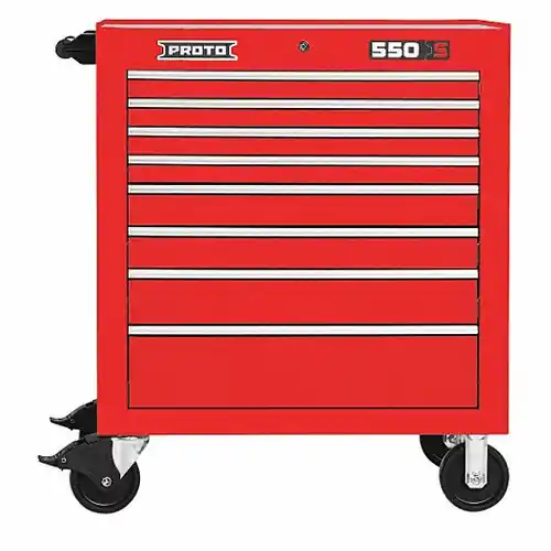 Proto J553441-8RD Roller Cabinet 34" 8 Drawer Red Final Sale