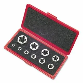 Low Price Greenfield Threading 403520 10Pc 10Pc 1/4"-1" Nc Crbn Hex Die Set (1 ST)