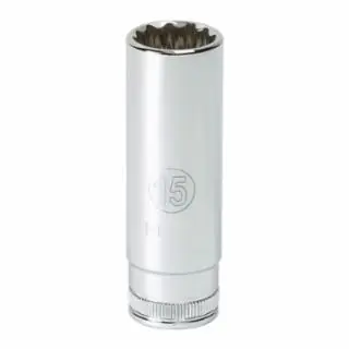 Gearwrench 80142 1/4" Drive 6 Point Deep Metric Socket 7 mm Crafted