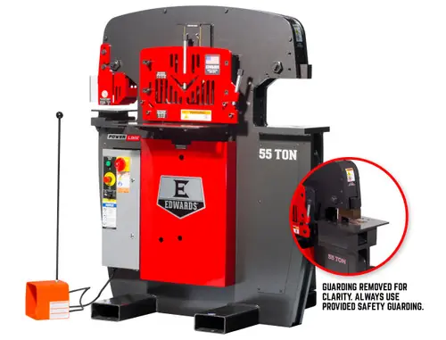 EDWARDS ED9-55203512 55 Ton Ironworker 3 Phase, 208 Volt, Powerlink, Coper Notcher Best Choice