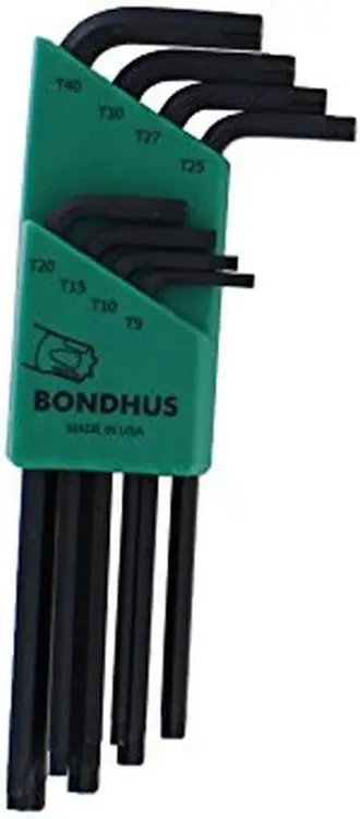Bondhus 31834 Set 8 Star L-Wrench es -Long Arm Style - T9-T40 (1 ST) Instant Buy