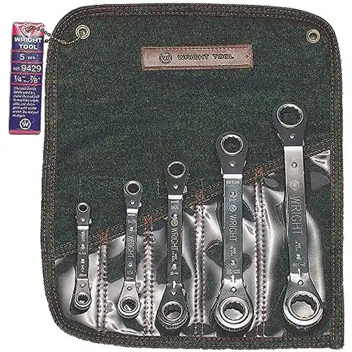 Factory Price Wright Tool 9439 5Pc. Ratcheting Box Wrench Set 1/4" Thru 7 (1 SET)