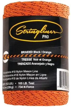 Stringliner 35491 Black-Orange-Braided-Twine-500‘-Refill New Release