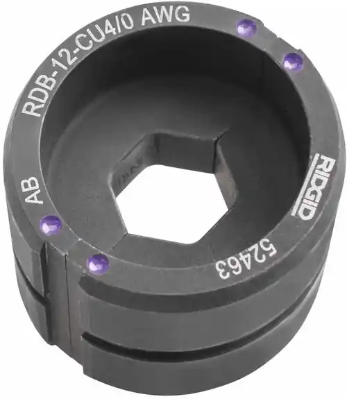 Ridgid 52533 12T Aluminum 2/0 Awg Round Die Shop Now