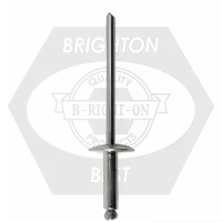 Ssbss 5-2L 5/32 (.031-.125) x 0.300 304 Stainless Steel / 304 Stainless Steel Large Dome Head Blind Rivet, Qty 500 Weekend Sale