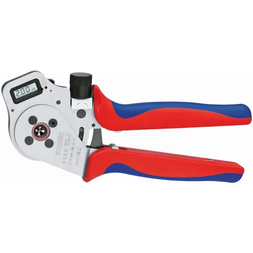 Holiday Sale Knipex 97 52 65 DG Digital Crimping Pliers-Four Mandrel For Turned Contacts, 10 3/4" Nominal Length