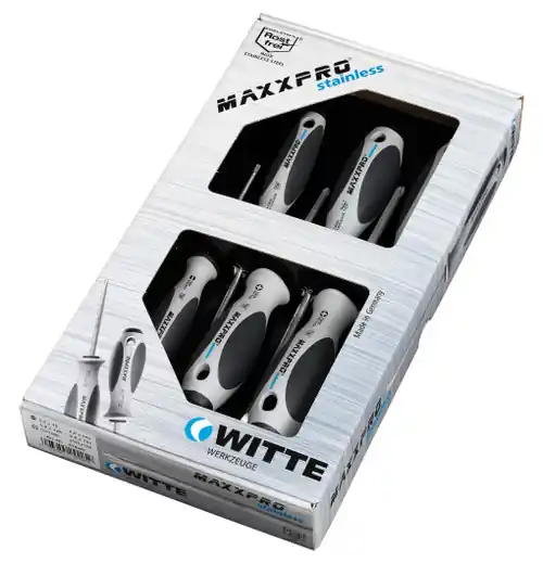 Exclusive Offer Knipex 9T 670002 MAXXPRO Stainless Steel 5 Pc Set 3 Slotted, 2 Phillips