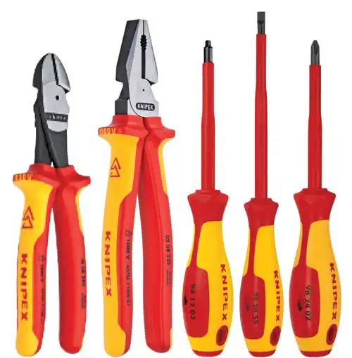 Knipex 9K 98 98 21 US 5 Pc Pliers/Screwdriver Tool Set, 1000V Insulated Professional Grade