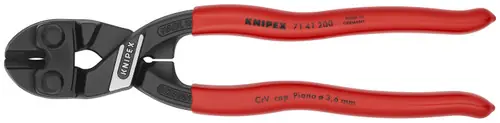 Knipex 71 41 200 SBA CoBolt High Leverage 20° Angled Compact Bolt Cutters-Notched Blade, 8" Nominal Length Crafted