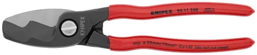 Reduced Price Knipex 95 11 200 SBA Cable Shears-Twin Cutting Edges, 8" Nominal Length