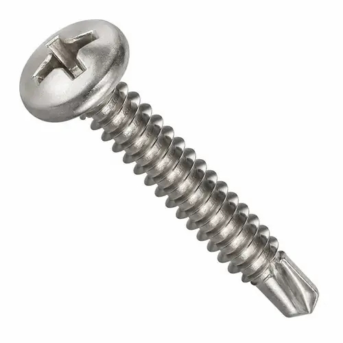Fast Shipping 7-19 x 5/8" Self-Drilling Screws, Phillips Pan Head, 2 Point BSD, 410 Stainless Steel, Full Thread, Hardened, Qty 1000