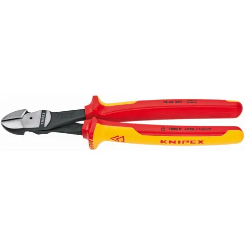 Knipex 74 08 250 US High Leverage Diagonal Cutters-1000V Insulated, 10" Nominal Length Cheap