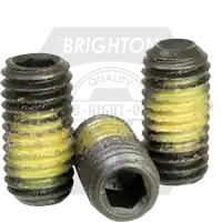 7/8"-9 x 3" Socket Set Screws, Cup Point, Nylon-Patch Black Oxide, Alloy Steel, Qty 25 Markdown