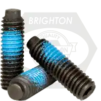 Seasonal Sale 5/16"-18 x 3/4" Socket Set Screws, 1/2 Dog Point, Nylon-Patch Black Oxide, Coarse (UNC), Qty 100