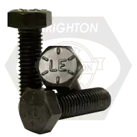 Trusted Brand 1"-14 x 2 3/4" Hex Cap Screws, Grade 8, Plain Finish, Full Thread, Fine (UNS), Alloy Steel, Made in USA, Qty 10