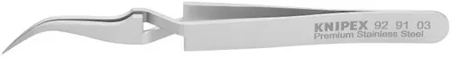 Knipex 92 91 03 Premium Stainless Steel Cross-Over Gripping Tweezers-45°Angled-Needle-Point Tips, 4 1/2" Nominal Length Today Only