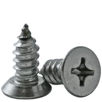Genuine 6-20 x 5/16" Self-Tapping Screws, Undercut Phillips Flat Head, Type AB, 18-8 Stainless Steel, Full Thread, Qty 1000