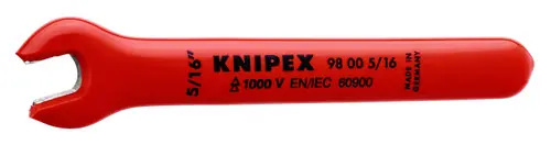 Order Now Knipex 98 00 5/16" Open End Wrench-1000V Insulated 5/16", 4 1/4" Nominal Length