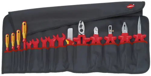 Knipex 98 99 13 15 Pc Tool Roll Bag, 1000V Insulated Get Yours