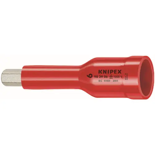 Flash Sale Knipex 98 49 06 Hex Socket, 1/2" Drive-1000V Insulated, 6 mm, N/A Nominal Length