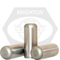 Budget 1/8" x 1" Dowel Pins, Oversize (.001), Through Harened, Plain Finish, Alloy Steel, Qty 100