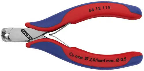 Certified Knipex 64 12 115 Electronics End Cutting Nippers, 4 1/2" Nominal Length