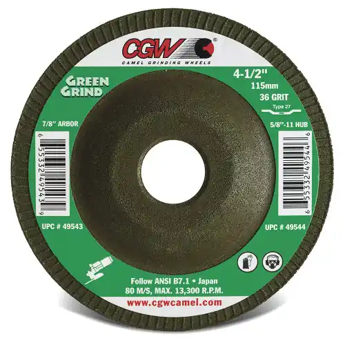 CGW Abrasives 49752 4-1/2 x 1/4 x 7/8 T27 36 Grit Resin Grind Whls, 20 Pack Place Order
