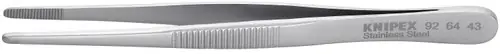 Knipex 92 64 43 Stainless Steel Gripping Tweezers-Blunt Tips, 4 3/4" Nominal Length Best Choice