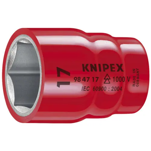 Top Pick Knipex 98 47 18 Hex Socket, 1/2" Drive-1000V Insulated, 18 mm, N/A Nominal Length
