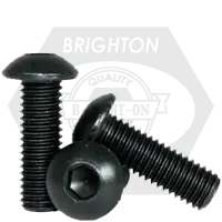 M10-1.50 x 15 mm Button Head Socket Cap Screws, Metric Class 12.9, Thermal Black Oxide, Full Thread, Coarse (UNC), ISO 7380, Qty 100 Luxury
