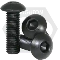 Price Cut M6-1.00 x 12 mm Button Head Socket Cap Screws, Metric Class 10.9, Thermal Black Oxide, Full Thread, Coarse (UNC), ISO 7380, Qty 100