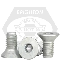 1/4"-20 x 3/8" Flat Head Socket Cap Screws, Mechanical Zinc Cr+3, Full Thread, Coarse (UNC), Alloy Steel, Qty 100 Genuine