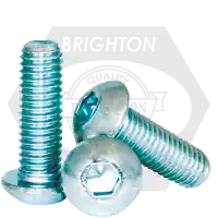 M5-0.80 x 40 mm Button Head Socket Cap Screws, Metric Class 12.9, Zinc-Bake Cr+3, Full Thread, Coarse (UNC), Alloy Steel, ISO 7380, Qty 100 Sale