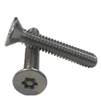 Luxury 1/4"-20 x 1" Machine Screws, Hex Socket Pin-In Flat Head (Tamper-Resistant), 18-8 Stainless Steel, Full Thread, Qty 100
