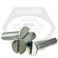 8-32 x 2 1/2" Machine Screws, Slotted Flat Head, 304 Stainless Steel, Full Thread, Coarse (UNC), Qty 200 Markdown