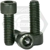 1/2"-12 x 3" Socket Head Cap Screws, BSW, Thermal Black Oxide, Partial Thread, Alloy Steel, Qty 50 Latest
