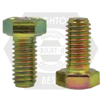 Best Choice 1"-8 x 10" Hex Cap Screws, Grade 8, Zinc-Yellow Cr+6 Bake, Partial Thread, Coarse (UNC), Made in China, Qty 15