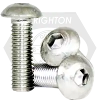 Price Cut 3-56 x 1/2" Button Head Socket Cap Screws, Non-Standard, 18-8 Stainless Steel A2, Full Thread, Fine (UNF), Qty 100