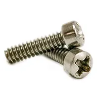 Best Choice 12-24 x 1" Machine Screws, Phillips Fillister Head, 18-8 Stainless Steel A2, Full Thread, Qty 100