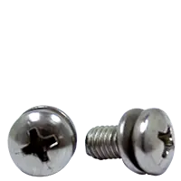 Big Sale 6-32 x 7/16" Machine Screws w/ External Tooth Washer (410 Stainless Steel), Phillips Pan Head, SEMS, 18-8 Stainless Steel A2, Full Thread, Qty 1000