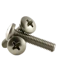 Markdown 3/8"-16 x 1" Machine Screws, Phillips Pan Head, 18-8 Stainless Steel A2, Full Thread, Coarse (UNC), Qty 100