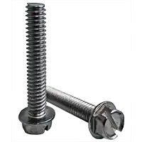 Final Sale 8-32 x 3/8" Machine Screws, Slotted Indent Hex Washer Head HWH, 18-8 Stainless Steel A2, Full Thread, Qty 100