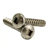 Latest 10-12 x 2 1/2" Self-Tapping Screws, Square Drive Pan Head, Type A, 18-8 Stainless Steel A2, Full Thread, Qty 200