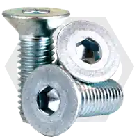 M20-2.50 x 60 mm Flat Head Socket Cap Screws, Metric Class 12.9, Zinc-Bake Cr+3, Full Thread, Coarse (UNC), Alloy Steel, DIN 7991, Qty 25 Buy Online
