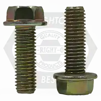 M14-2.00 x 40 mm Flange Screws, Non-Serrated, Hex Head, Metric Class 10.9, Zinc-Yellow Cr+6 Bake, Full Thread, Coarse (UNC), DIN 6921, Qty 25 Place Order