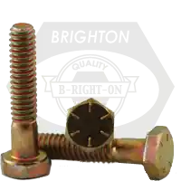 1 1/4"-7 x 4 1/2" Hex Cap Screws, Grade 8, Zinc-Yellow Bake Cr+6, Partial Thread, Coarse (UNC), Import, Qty 18 Deal