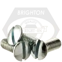 8-32 x 1/2" Machine Screws, Slotted Oval Head, Zinc Cr+3, Full Thread, Coarse (UNC), Qty 9000 Time-Limited
