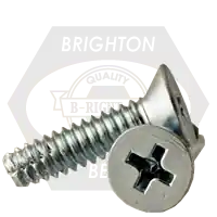 8-32 x 1/4" Thread-Cutting Screws, Slotted Indent Hex Washer Head HWH, Type F, Zinc Cr+3, Full Thread, Qty 15000 Affordable