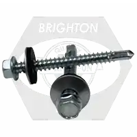 10-16 x 1 1/4" Proferred Self-Drillling Screws w/ Bonded Washer, Indent Hex Washer Head HWH, 3 Point, Zinc Cr+3, Qty 2500 Seasonal Sale