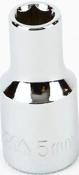 Fan Favorite 5.5 mm Standard 6 Point 1/4" Drive Metric Socket, Qty 1